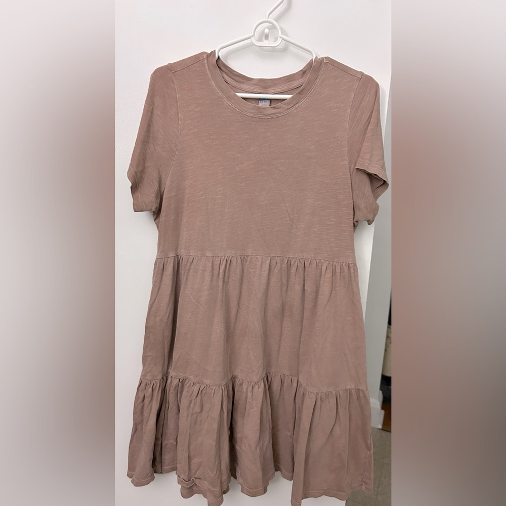 Casual Mauve Tiered Dress